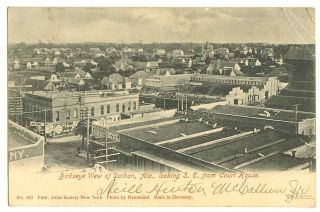 Alabama Dothan Town View Many Signs 1906 Postcard Al