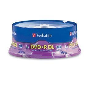 30 Pcs Verbatim Dual Double Layer DVD R DL 8x