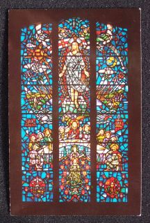  Glass Window Peoples Church East Lansing MI Ingham Co Postcard