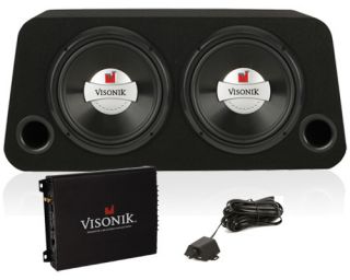 Visonik V210BS 1300 Watt Dual 10 Subwoofer Box Sub Enclosure Amplifier