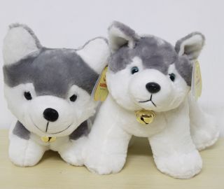 Husky Pet Dog 22CM Plush Toy Siberian Douglas Stuffed Animal 2x Teddy