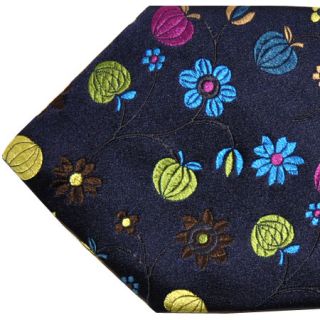 100% new DUCHAMP TIE mens jacquard silk, navy multi colored floral f $