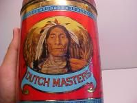 Vintage Dutch Masters Advertising Indian Chief Litho Tobacco Cigar Tin