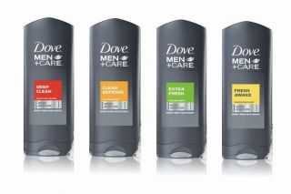 Lot of 4 Dove Mencare Micro Moisture Body and Face Wash 13 5oz Each