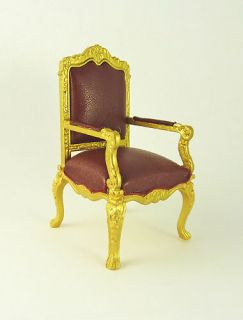Dollhouse Miniature Collector Louis XIV Fauteuil Chair