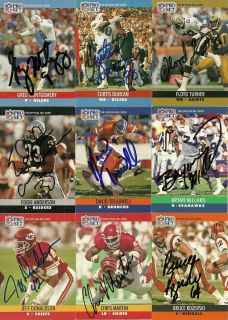 1990 NFL Pro Set Eddie Anderson Signed Card Raiders ft Valley St Auto