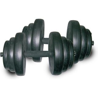  pound Vinyl Cement Steel Dumbbell Workout Weight Set NEW 