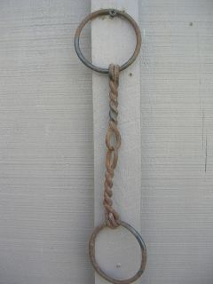 Twisted Wire Snaffle Bit Horse / Mule Tack Draft Mouth Piece 6 1/2