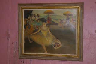 FRAMED Painting Print Canvas Edgar Degas Ballet Ballerina Art Dancer
