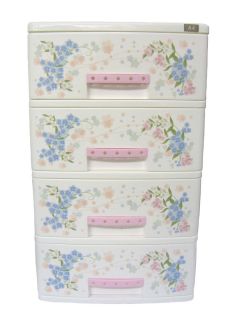 Drawer Storage Cabinet Container Box Organizer Bin Case Plastic 4