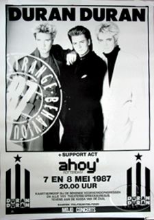 Duran Duran 1987 Strange Behaviour Tour Concert Poster