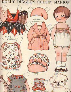 1929 Dolly Dingle PAPERDOLL Her Cousin Marion Drayton