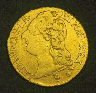 1786, Royal France, Louis XVI. Heavy Gold Louis (Louis d´or) Coin. 7