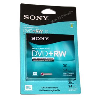  Sony DPW30R2 8cm Blank Media Video Audio Camera DVD RW 4 Pack