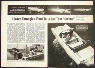 Amphicar 1967 Test Report Driving in A Flood Pictorial