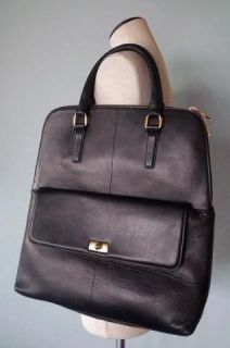 new j crew edie leather tote retail $ 348 color black 44081 an