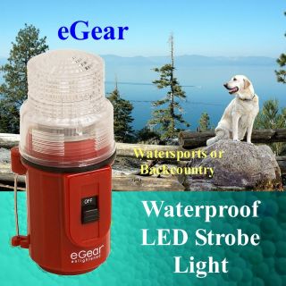 eGear Waterproof Flashing LED Strobe Light Visible to 4 Miles for