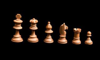 Antique Drueke Chessmen   Ebonized Boxwood & Boxwood   2 King