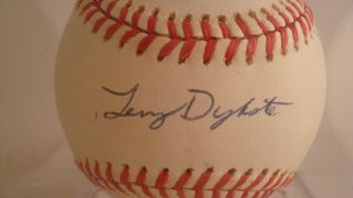 Lenny Dykstra Autographed MLB Baseball Cube Phillies w 