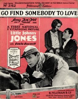 Movie Little Johnny Jones Eddie Buzzell Alice Day 1929 UK Sheet