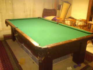 Antique Brunswick Balke Collender Co Monarch Cushion 9 Pool Table