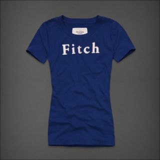 Abercrombie Fitch Womens Blue Color Gwyneth Short Sleeve T Shirt
