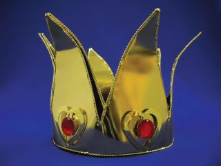 Mini Queen of Hearts Costume Accessory Crown Gold New