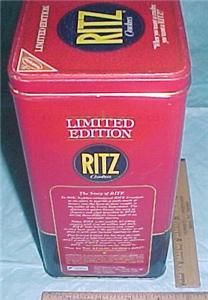 1987 Ritz Crackers 16 oz Nabisco Brands 53D Anniversary Tin Can Now 25
