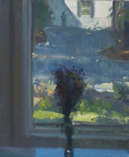 Bouquet and Two Windows by Duane Keiser