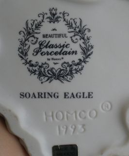  Classic Porcelain Eagle Statue  Soaring Eagle 1993 With COA & Stand