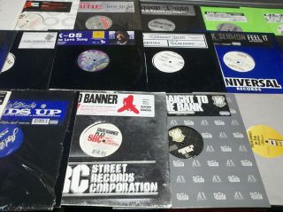 Wax Pack Lot of 50 Hip Hop Rap Records 12 Singles and LPS DJ Vinyl