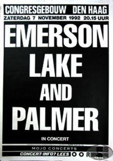 Emerson Lake Palmer 1992 Europe Tour Concert Poster ELP