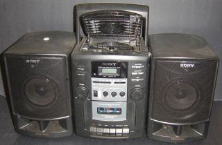 SONY CFD Z120 BOOMBOX AM FM CASSETTE CD RADIO MEGA BASS VINTAGE GHETTO
