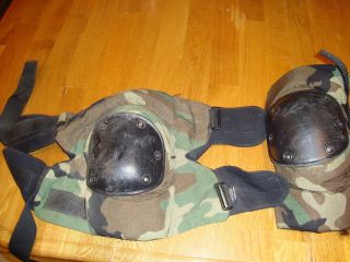 Skateboard etc Woodland Camo Knee and Elbow Pads Government Issue