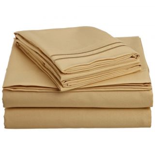 PC Duvet Set Comes with 2 Pillow Shams in Camel Gold