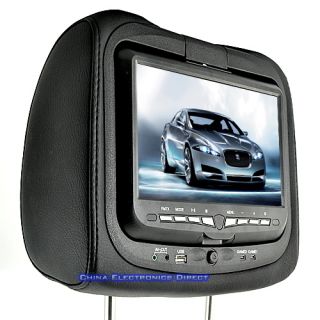2x 9 LCD Headrest Car Monitors DVD Player Game System FM USB SD AV CD