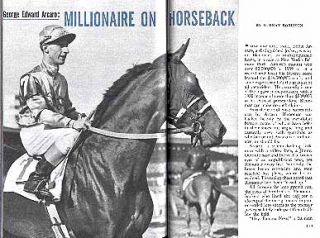 Horse Racing 1953 Eddie Arcaro Millionaire Jockey Kentucky Derby Story