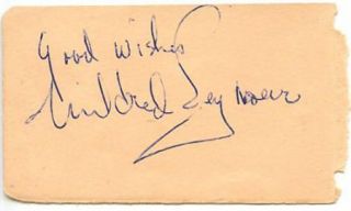 Orson Welles Vintage 1950s Original Signed British Album Page