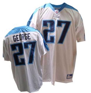 Eddie George Tennessee Titans Authentic White Jersey 56