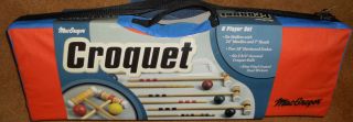 MacGregor 6 Player Croquet Set Orange and Blue Bag