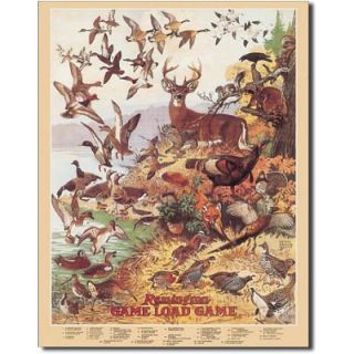 Remington Game Load Deer Duck Hunting Tin Sign 12 5x16