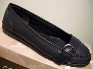 Easy Street Womens Navy Blue Shoes Slip on Loafers Boundary 10 M New