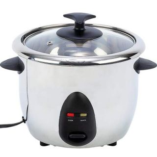 1L Stainless Steel Rice Cooker Vegetable Meat Seafood Food Electric