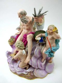 Meissen Aeolus Attended by the Four Winds German Porcelain Figurine