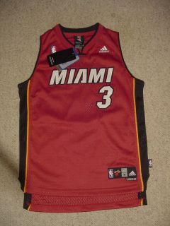 Miami Heat Dwyane Wade Youth Adidas Jersey Large Red New