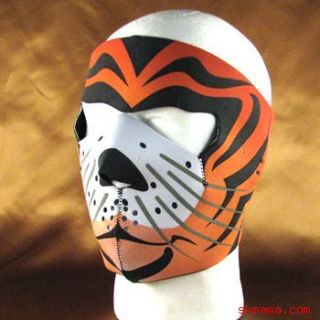 Tiger Cat Neoprene Full Face Mask Nose Mouth Vent Snow