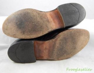 Allen Edmonds Mens Polo Oxfords Saddle Shoes 9 C Brown Black Leather