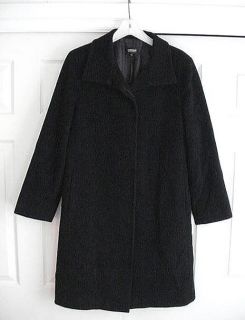 ellen tracy black wool angora coat misses 12 please scroll down to the