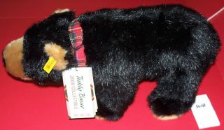 VHTF STEIFF LARGE EDDIE BAUER BLACK BEAR FROM 2009 W ALL TAGS RED