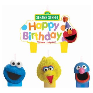 Cake Candle Set Elmo Cookie Monster Birthday Party Supplies